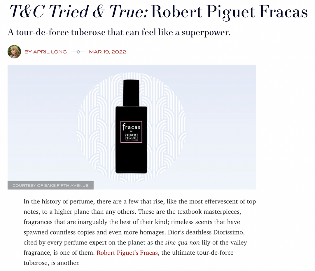 Town & Country Tried & True: Robert Piguet Fracas